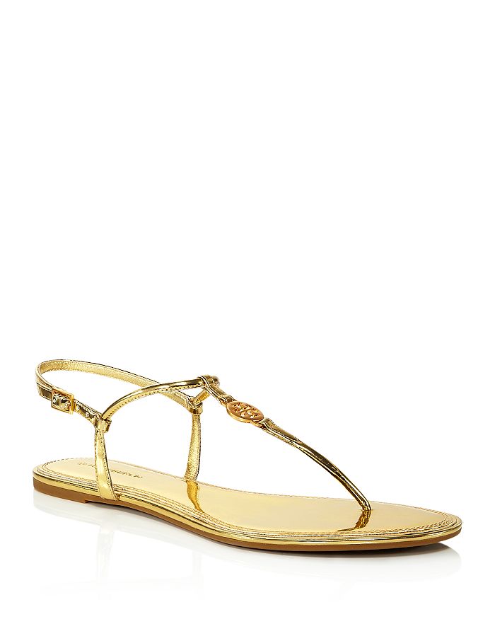 Tory Burch Women's Emmy T-Strap Flat Sandals | Bloomingdale's