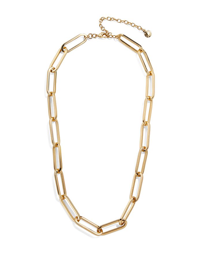 Shop Baublebar Hera Large-link Collar Necklace, 17-20 In Gold