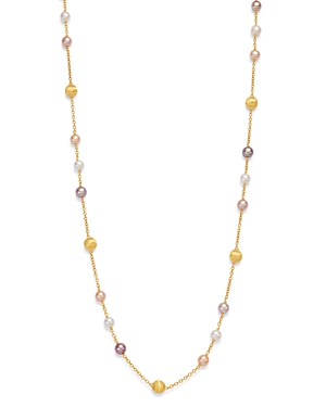 Marco Bicego 18K Yellow Gold Africa Pearl Multicolor Cultured Freshwater Pearl Statement Necklace, 1