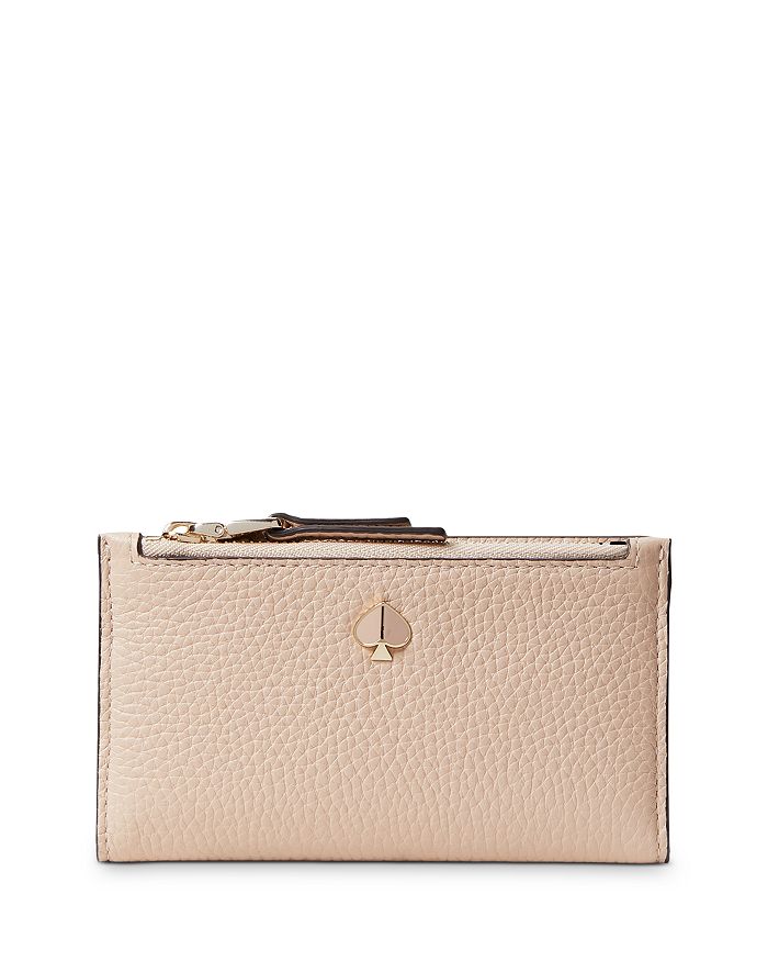 Kate Spade New York Polly Small Slim Bifold Wallet In Blush/gold