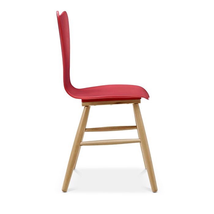 Shop Modway Cascade Wood Dining Chair In Red