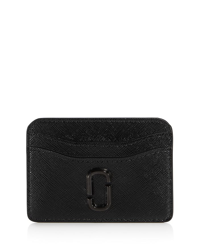 Snapshot leather card wallet Marc Jacobs Black in Leather - 34887066
