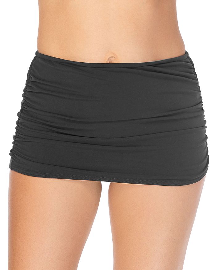 Magicsuit Shirred Skirted Bikini Bottom In Black
