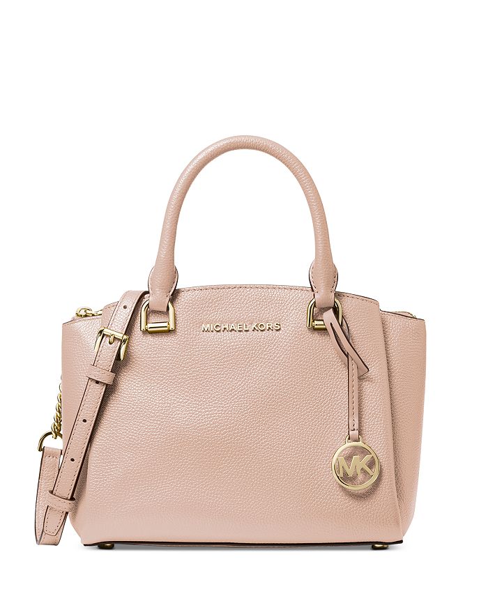 Michael Michael Kors Maxine Small Leather Messenger Bag In Soft Pink/gold