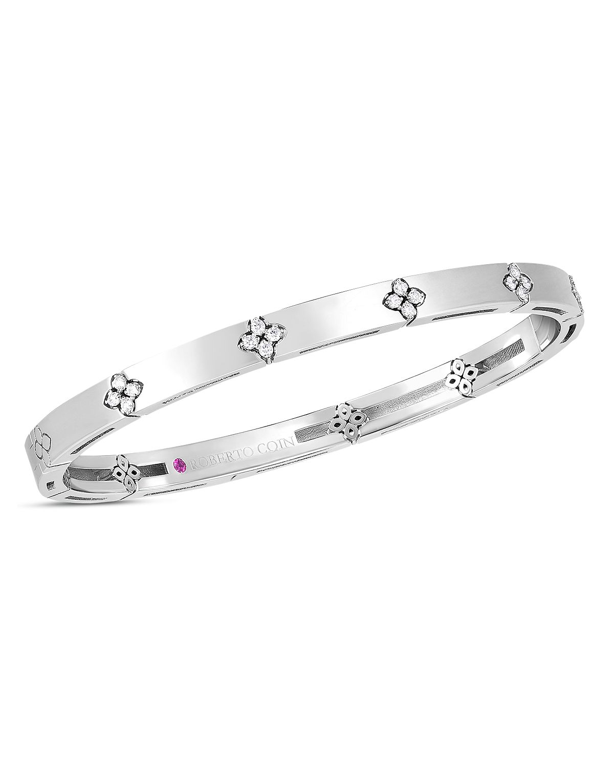 Roberto Coin 18K White Gold Verona Diamond Bangle Bracelet