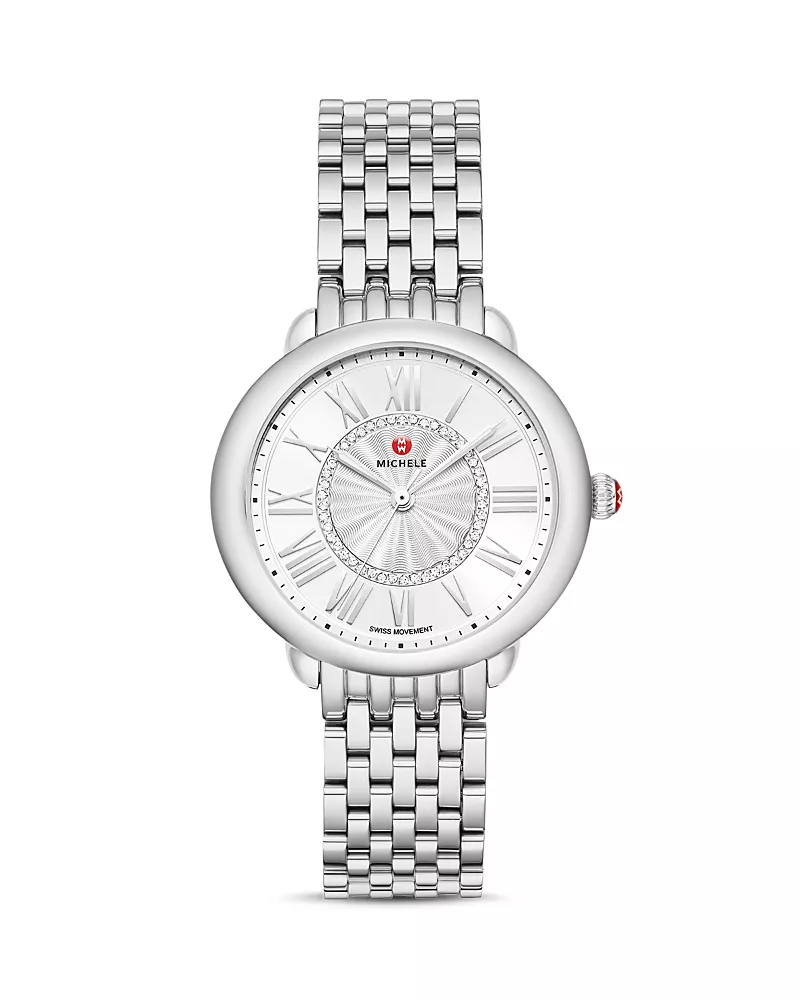 Michele Serein Mid Two-Tone Diamond Watch, 37mm
