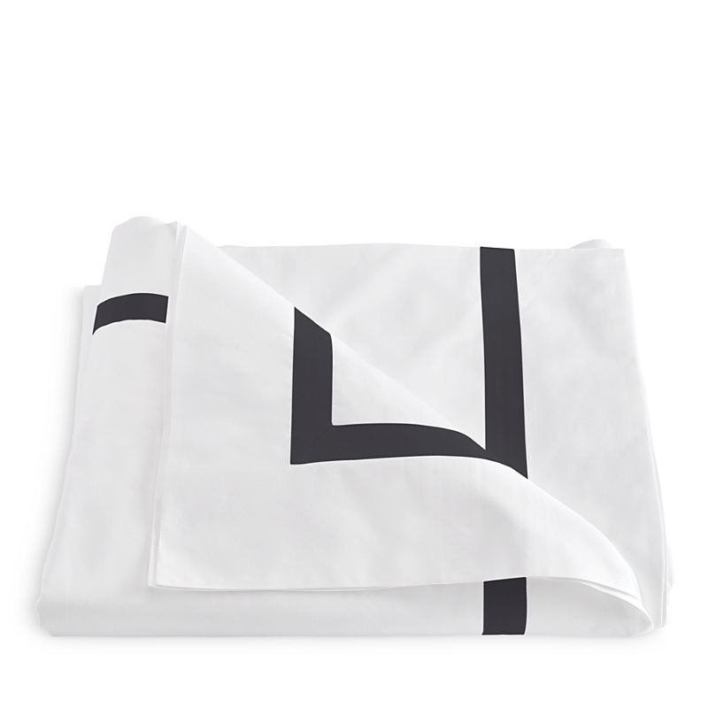 Matouk Lowell Duvet Cover In Charcoal