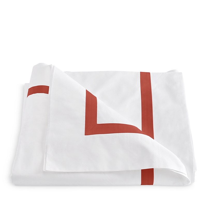 Matouk Lowell Duvet Cover In Coral