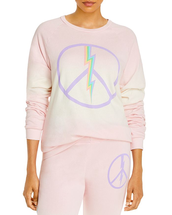 Aqua Electric Peace Sweatshirt - 100% Exclusive In Pink Ombre