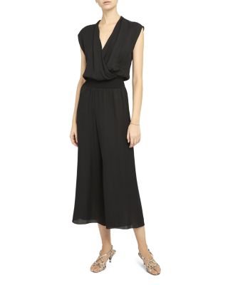 draped jumpsuit in silk theory