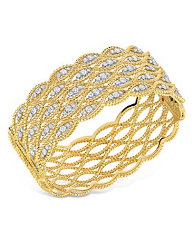 Roberto Coin - 18K Yellow Gold New Barocco Diamond Multi-Row Braided Bangle Bracelet