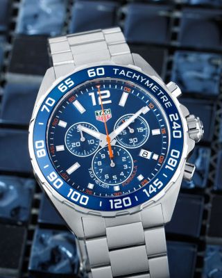 men's swiss chronograph formula 1 stainless steel bracelet watch 43mm