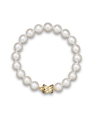 Cultured Freshwater Pearl Medium Bracelet in 14K Yellow Gold, 8mm