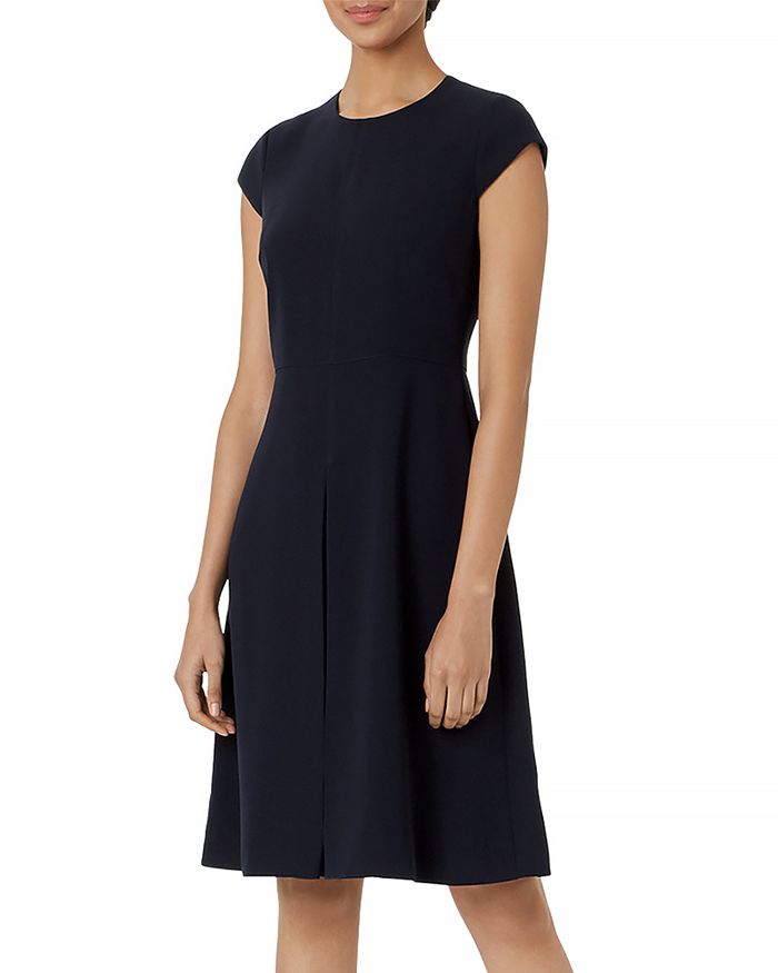 Hobbs London Henna Fit-and-flare Dress In Navy