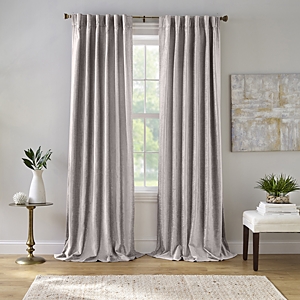 Elrene Home Fashions Carnaby Distressed Velvet Window Curtain, 50 X 84 In Gray
