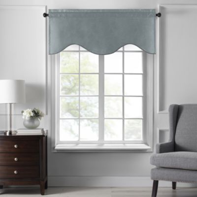 Elrene Home Fashions - Colette Scalloped Window Valance, 50" x 21"