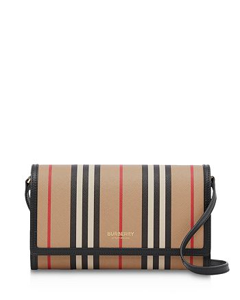 Burberry Icon Stripe E-Canvas Wallet with Detachable Strap | Bloomingdale's