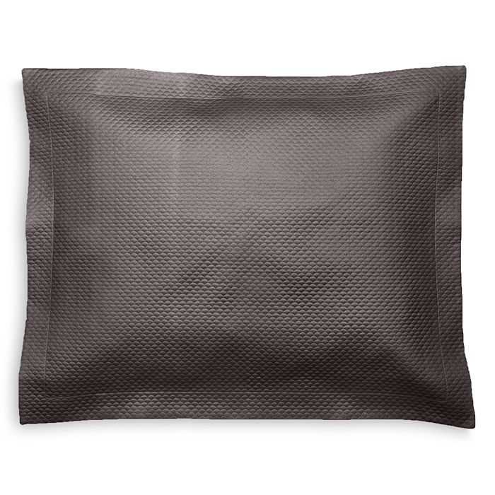 Matouk Alba Quilted Standard Sham In Charcoal
