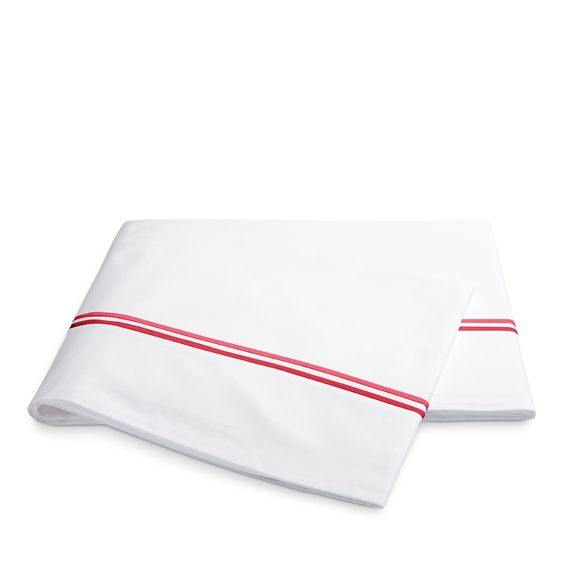 Matouk Essex 350 Thread Count Flat Sheet In Hibiscus