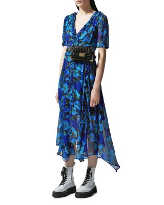 The Kooples Dolce Vite Floral Midi Dress | Bloomingdale's