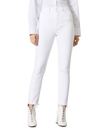 Grlfrnd Karolina Super High Rise Skinny Jeans In White Sky Bloomingdale S