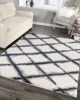 Orian Cotton Tail Line Trellis Area Rug, 9' x 13'
