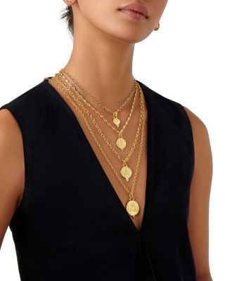 18K Gold 10mm Angel Pendant