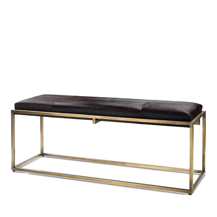 Shop Jamie Young Company Shelby Bench In Dark Brown