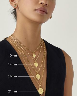 18K Gold 14mm Angel Pendant with Diamonds