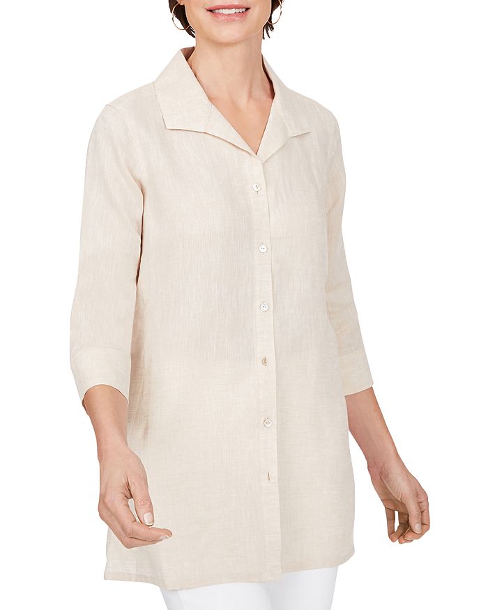 FOXCROFT STIRLING NON IRON LINEN TUNIC,190186