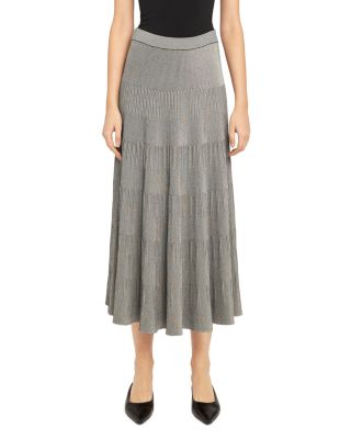 ribbed midi skirt