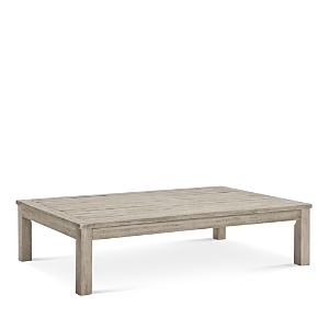 Modway Wiscasset Outdoor Patio Acacia Wood Coffee Table In Light Gray