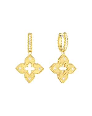 Shop Roberto Coin 18k Yellow Gold Venetian Princess Diamond Drop Earrings In Yellow/gold