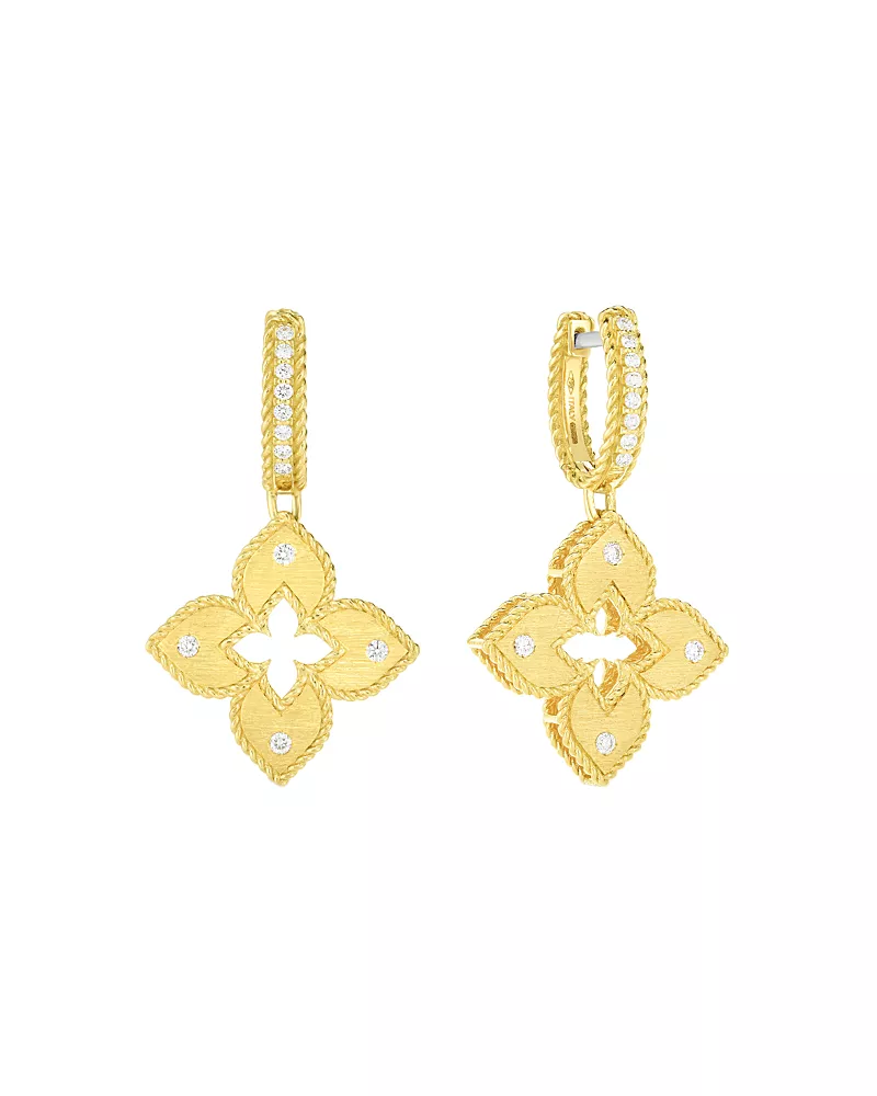 Roberto Coin 18K Yellow Gold Venetian Princess Diamond Drop Earrings