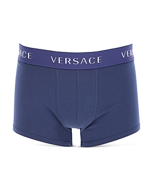 Versace Jersey Cotton Stretch Boxer Briefs, Pack Of 3 In Black/gray