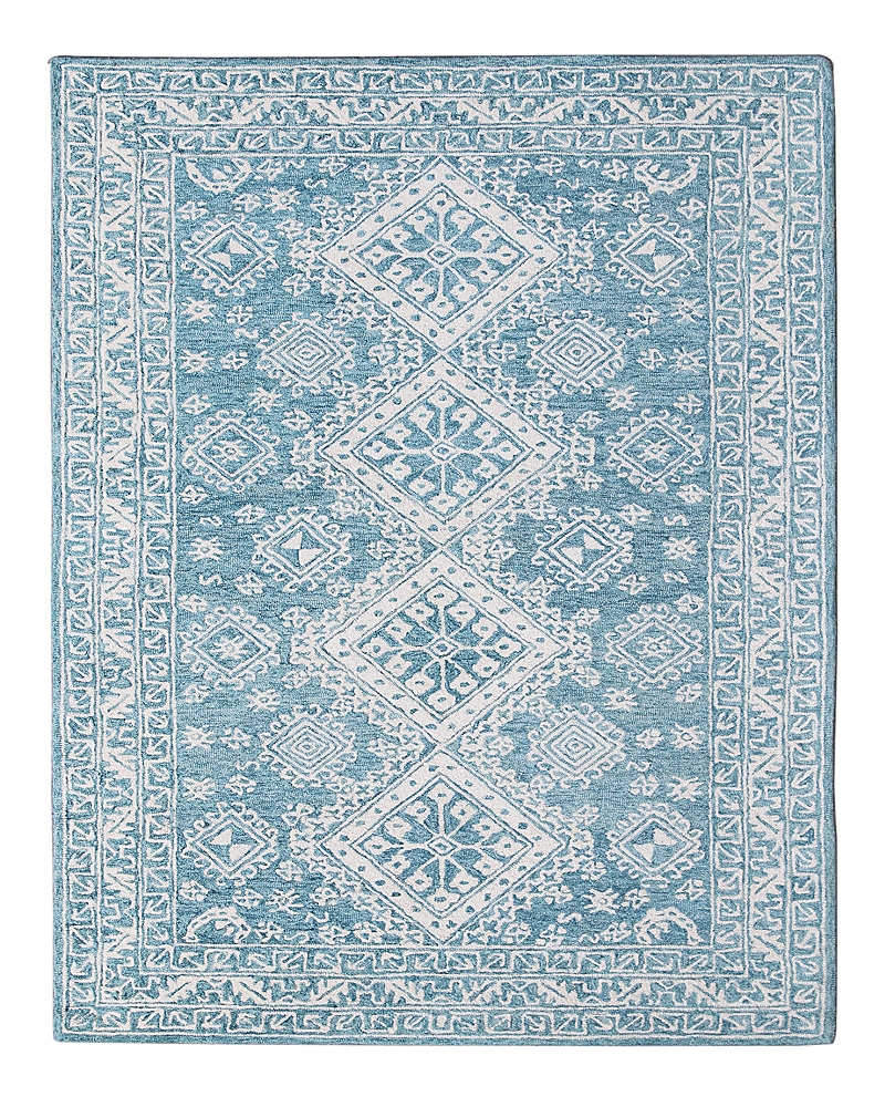 Amer Rugs Boston Bos-64 Teal 7'6" X 9'6" Area Rug In Blue