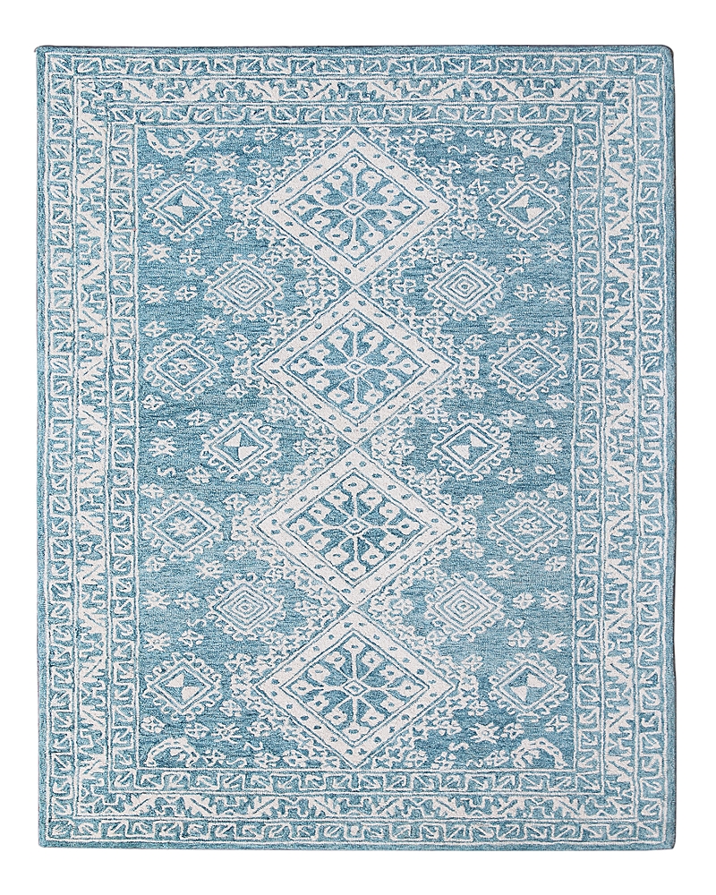 Amer Rugs Boston Bos-64 Teal 7'6" X 9'6" Area Rug In Blue