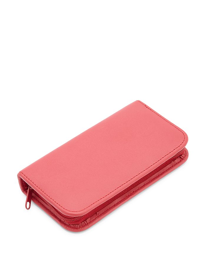 Royce New York Leather Compact Grooming Kit In Red