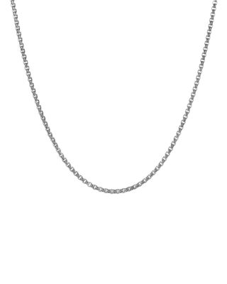 David Yurman - Men's Sterling Silver Small Box Chain Necklace, 2.7mm