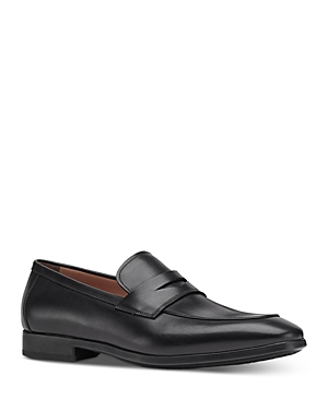 Salvatore Ferragamo Men's Recly Leather Slip On Penny Loafers - Wide