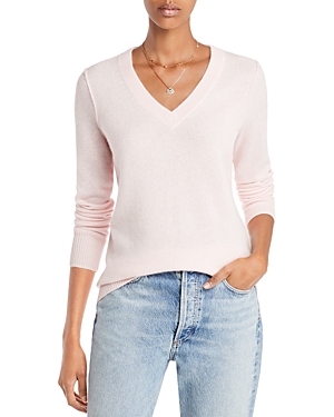 Aqua Cashmere V Neck Cashmere Sweater - 100% Exclusive In Blossom