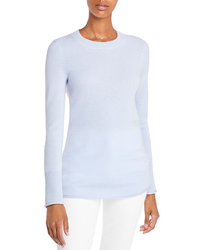 Aqua Fitted Cashmere Crewneck Sweater - 100% Exclusive In Opal
