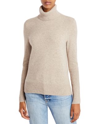 aqua cashmere turtleneck sweater