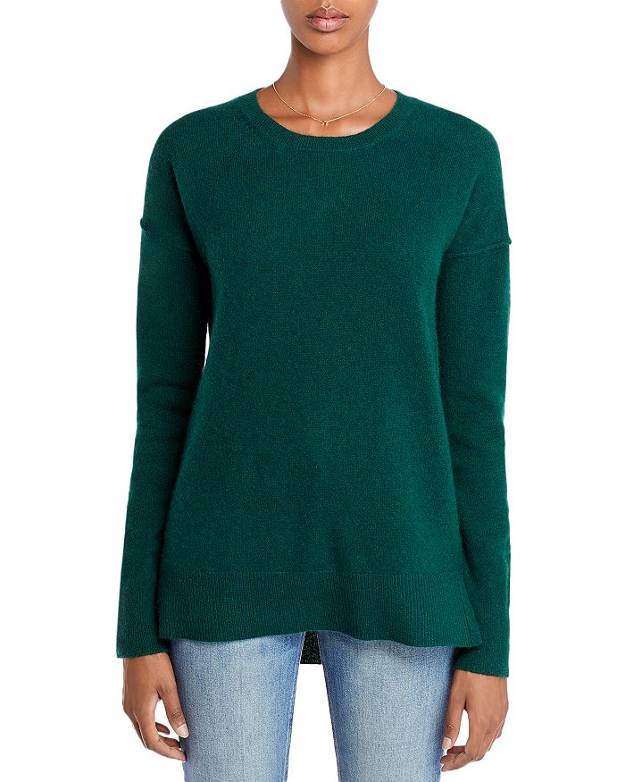 Aqua Cashmere High Low Cashmere Sweater - 100% Exclusive In Kale