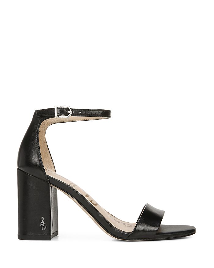 Sam Edelman Daniella Ankle-strap Leather Sandals In Black | ModeSens