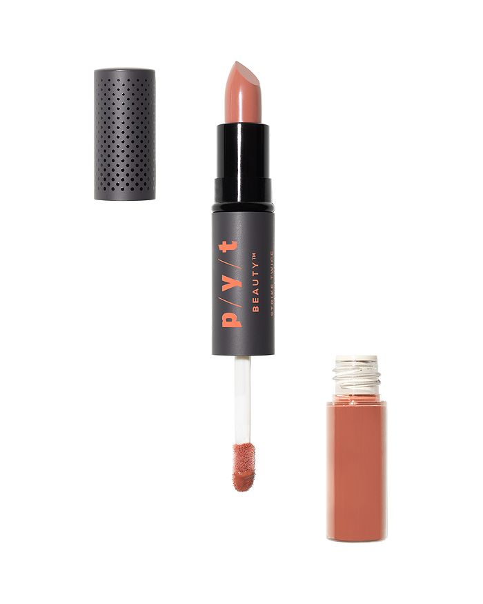 Pyt Beauty Dual Ended Lip Gloss + Matte Lipstick In Bare All - Peachy Nude