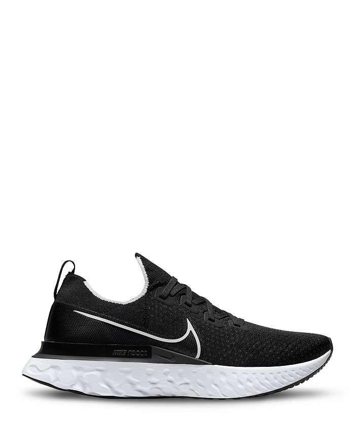 Nike React Infinity Run Flyknit Running Sneakers In Black/white