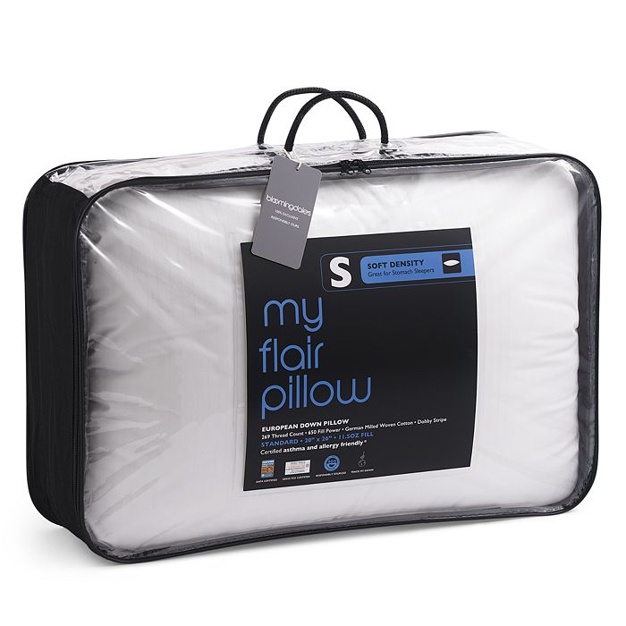 Bloomingdale's My Flair Asthma & Allergy Friendly Down Standard Soft Pillow - 100% Exclusive In White
