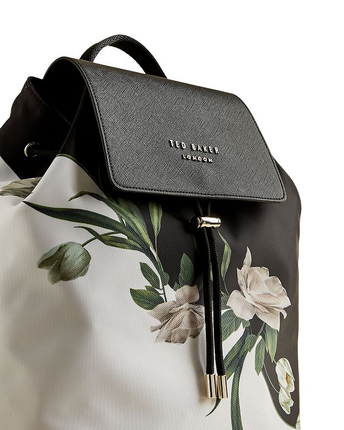 Ted Baker Elderflower Nylon Drawstring Backpack In Black ModeSens