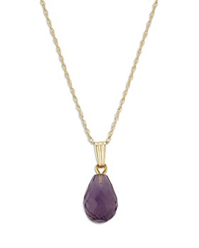 Bloomingdale's - Amethyst Briolette Pendant Necklace in 14K Yellow Gold, 18" - 100% Exclusive